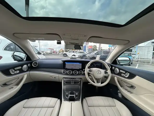 メルセデス・ベンツ Ｅ２００ クーペ スポーツ 滋賀県 2018(平30)年 4.9万km 白 Burmester/SR/レザーシート／シートヒーター/純正ナビTV／BT／USB/３６０°カメラ/電動リアゲート/ACC/BSM/LKA/HUD/純正１９インチAW