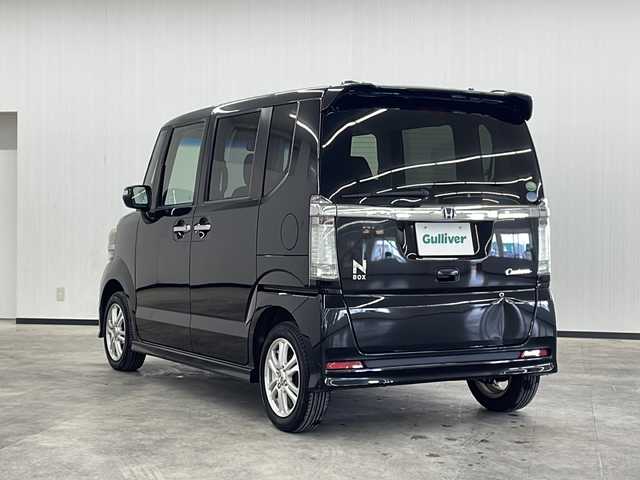 ホンダ Ｎ ＢＯＸ カスタム G Lパッケージ 長崎県 2012(平24)年 12.1万km クリスタルブラックパール 禁煙車/オートライト/片側パワースライドドア/スマートキー/プッシュスタート/14インチ純正AW/チップアップシート/取説
