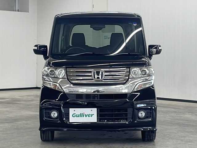 ホンダ Ｎ ＢＯＸ カスタム G Lパッケージ 長崎県 2012(平24)年 12.1万km クリスタルブラックパール 禁煙車/オートライト/片側パワースライドドア/スマートキー/プッシュスタート/14インチ純正AW/チップアップシート/取説