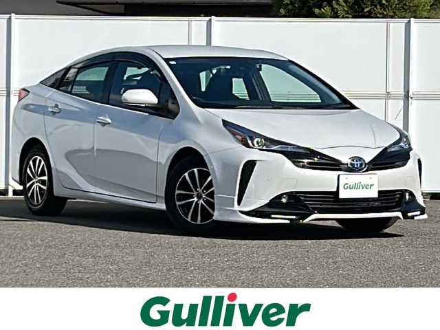 トヨタ プリウス A プレミアム 岩手県 2021(令3)年 4.4万km プラチナホワイトパールマイカ ＴＲＤフェイスガーニッシュ　ＴＲＤエアロ　純正９型ナビ　バックＣ　ＨＵＤ　電動黒本革シート　エアシートヒーター　前後ドラレコ　レーダークルーズ　オートパーキングアシスト　ＢＳＭ　エンジンスターター