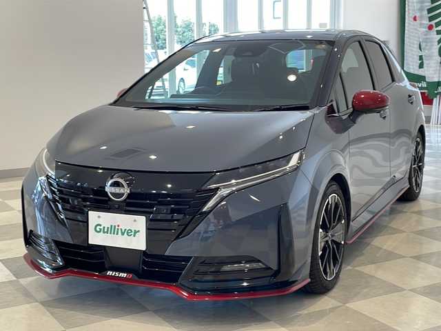 日産 オーラ ニスモ チューンド e－パワー 4WD 福井県 2025(令7)年 0.2万km グレーⅡ カラーコード:XLV/純正ナビ/フルセグ/HDMI/プロパイロット/BOSEサウンド/ブラインドスポットモニター/置くだけ充電/ETC2.0/前席シートヒーター/ステアリングヒーター/デジタルインナーミラー/スマートキー/プッシュスタート/スペアキー
