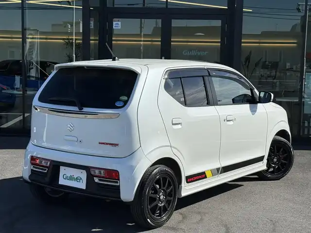 スズキ アルト ワークス 栃木県 2016(平28)年 3.1万km パールホワイト 4WD/純正ナビ/フルセグTV/DVD再生機能/Bluetoothオーディオ/ステアリングリモコン/ETC/メッキリアスポイラー/HIDヘッドライト/純正RECAROシート/純正15インチAW/スマートキー×2