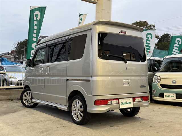 スズキ エブリィ ワゴン PZターボ スペシャル 兵庫県 2018(平30)年 6.5万km シルキーシルバーメタリック ワンオーナー/両側パワースライドドア/オートステップ/社外コンビステアリング(純正積み込み)/キセノンヘッドライト/フロントフォグランプ/AUTOライト/スズキセーフティサポート/純正14インチAW/スマートキー×2/フロアマット/純正ドアバイザー