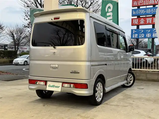 スズキ エブリィ ワゴン PZターボ スペシャル 兵庫県 2018(平30)年 6.5万km シルキーシルバーメタリック ワンオーナー/両側パワースライドドア/オートステップ/社外コンビステアリング(純正積み込み)/キセノンヘッドライト/フロントフォグランプ/AUTOライト/スズキセーフティサポート/純正14インチAW/スマートキー×2/フロアマット/純正ドアバイザー