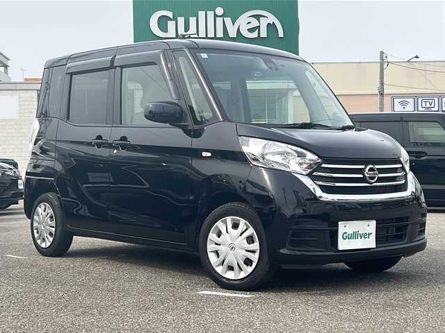 日産 デイズ ルークス X 石川県 2018(平30)年 2.7万km ブラック 片側パワースライドドア/純正ナビ（CD/DVD/BT/フルセグ）/バックカメラ/全方位カメラ/前方ドラレコ/衝突軽減システム/横滑り防止/アイドリングストップ/ステアリングスイッチ/ドアバイザー/背面テーブル