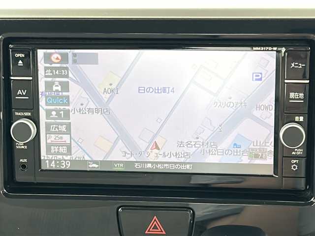 日産 デイズ ルークス X 石川県 2018(平30)年 2.7万km ブラック 片側パワースライドドア/純正ナビ（CD/DVD/BT/フルセグ）/バックカメラ/全方位カメラ/前方ドラレコ/衝突軽減システム/横滑り防止/アイドリングストップ/ステアリングスイッチ/ドアバイザー/背面テーブル
