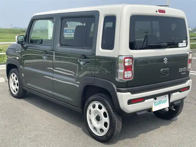 スズキ ハスラー HYBRID G 佐賀県 2024(令6)年 0.5万km Ｄグリーン 純正SDナビゲーション/・AM/FM/Bluetooth/CD/DVD/フルセグTV/・バックカメラ/シートヒーター「運転席/助手席」/スマートキー/・スペアキー1本/LEDヘッドライト/・オートマチックハイビーム/レーダークルーズコントロール/LEDヘッドライト/・オートマチックハイビーム/シートヒーター/スマートキー/新車保証書/取扱説明書/スペアキー1本/スズキ セーフティサポート（全車標準装備）/・衝突被害軽減ブレーキ（デュアルカメラブレーキサポート）/・誤発進抑制機能（前方・後方）/・車線逸脱警報機能/・ふらつき警報機能/・先行車発進お知らせ機能/・後退時ブレーキサポート/・標識認識機能/・制動時の車両安定性確保/・ESP（車両走行安定補助システム）/・横滑り防止・トラクションコントロール