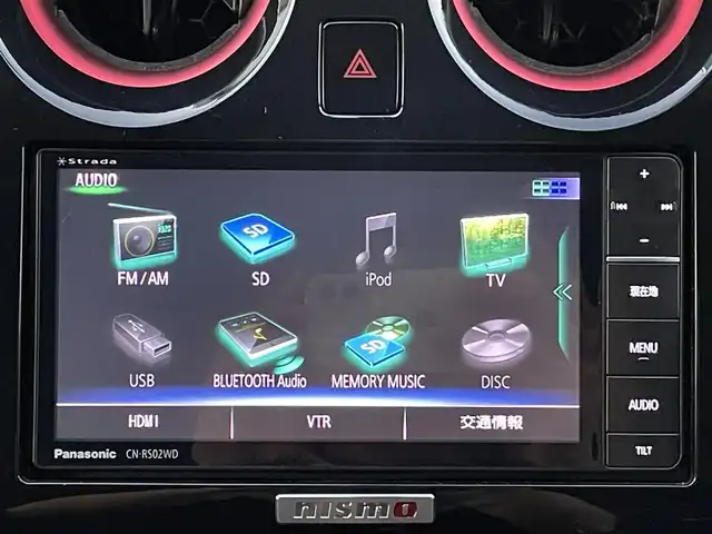 日産 ノート ニスモS 愛知県 2015(平27)年 4.8万km ブリリアントホワイトパール ワンオーナー/社外ナビ/（Panasonic:CN-RS02WD）/FM/AM/フルセグTV/Bluetooth対応/5速MT/バックカメラ/ドライブレコーダー/ETC/純正フロアマット/純正アルミホイール/プッシュスタート/横滑り防止装置/盗難防止装置/保証書/取扱説明書/スペアキー/スマートキー