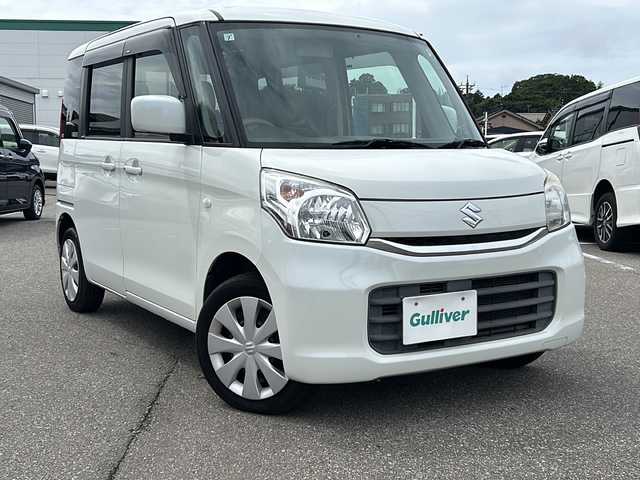 スズキ スペーシア X 石川県 2015(平27)年 6.2万km 白 社外HDDナビゲーション/【AM/FM CD DVD BlueTooth】/・フルセグTV/ETC/アイドリングストップ/運転席シートヒーター/ステアリングスイッチ/片側パワースライドドア/フロアマット/スペアキー×1