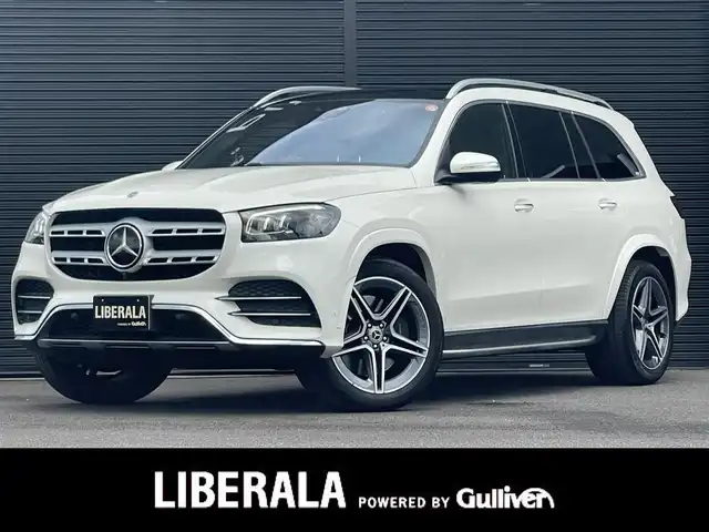 メルセデス・ベンツ ＧＬＳ４００ｄ 4マチック AMGライン 山梨県 2021(令3)年 5.3万km ダイヤモンドホワイト レザーEXC /パノラマSR /黒革 /シートH /ベンチL /マッサージS /全席Pシート /純正メモリナビ /全周囲C/ACC /BSA /LKA /ステアリングP /パフュームA /ブルメスター /純正21AW /カープレイ /マルチアンビエントL /マルチB/LED /保証書
