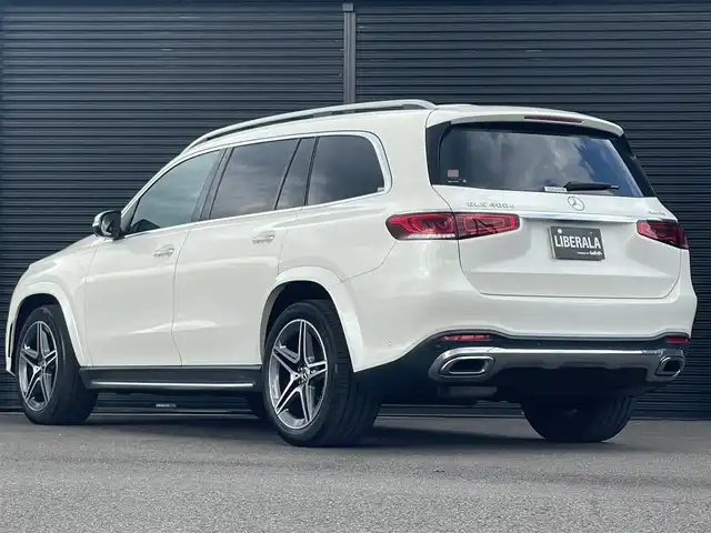 メルセデス・ベンツ ＧＬＳ４００ｄ 4マチック AMGライン 山梨県 2021(令3)年 5.3万km ダイヤモンドホワイト レザーEXC /パノラマSR /黒革 /シートH /ベンチL /マッサージS /全席Pシート /純正メモリナビ /全周囲C/ACC /BSA /LKA /ステアリングP /パフュームA /ブルメスター /純正21AW /カープレイ /マルチアンビエントL /マルチB/LED /保証書