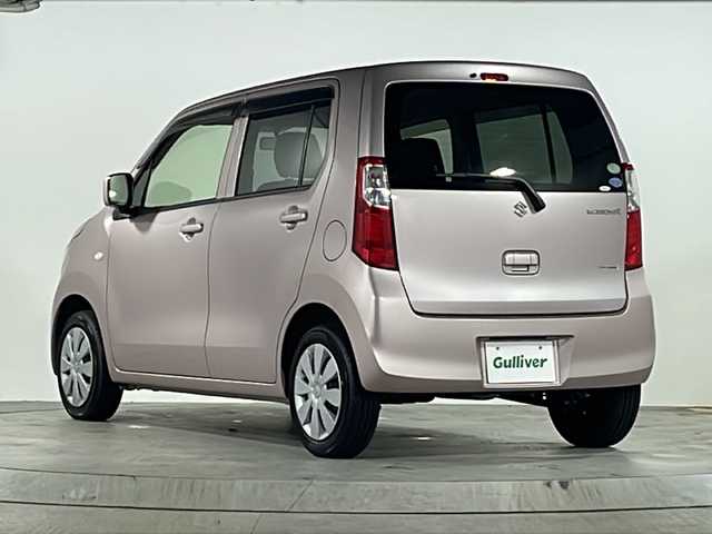 スズキ ワゴンＲ FX 広島県 2015(平27)年 2.2万km イノセントピンクパールメタリック 禁煙/社外ナビ/CD/DVD/DTV/Bluetooth/リモコンキー/スペアキー/純正フロアマット/純正ドアバイザー/社外AW付スタッドレス積み込み（交換推奨）/アイドリングストップ/電動格納ミラー