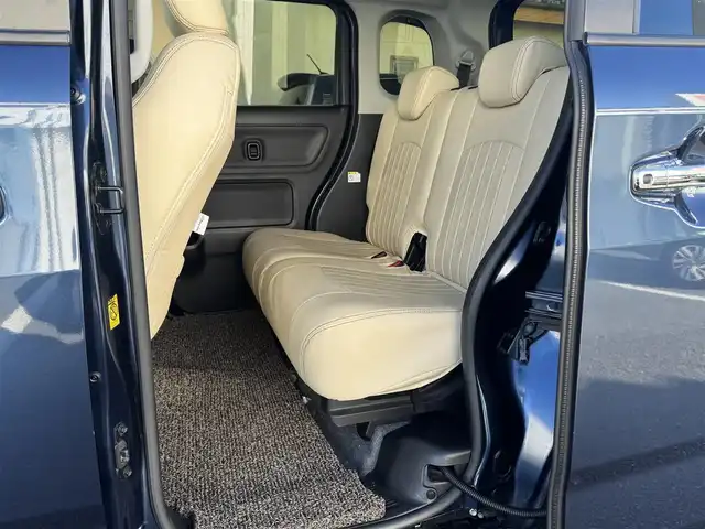 スズキ ワゴンＲ スマイル HYBRID X 静岡県 2022(令4)年 3.4万km インディゴブルーメタリック/ホワイト2トーン 純正SDナビ（CN-RZ875)/・Bluetooth・フルセグTV・CD・DVD/・FM/AMラジオ・USB・iPod/全方位モニター/ETC/両側パワースライドドア/スズキセーフティサポート/・デュアルカメラブレーキサポート/・誤発進抑制機能・車線逸脱警報機能/・ふらつき警報機能・ハイビームアシスト/・先行車発進お知らせ機能/・アダプティブクルーズコントロール/・標識認識機能/・後退時ブレーキサポート/・後方誤発進抑制機能/・リヤパーキングセンサー/D席シートヒーター/ステアリングスイッチ/革調シートカバー/スマートキー（スペア有り）/プッシュスタート/LEDヘッドライト/LEDフォグランプ/ウィンカーミラー/取説・保証書