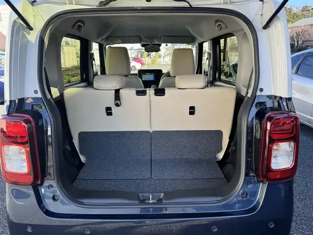 スズキ ワゴンＲ スマイル HYBRID X 静岡県 2022(令4)年 3.4万km インディゴブルーメタリック/ホワイト2トーン 純正SDナビ（CN-RZ875)/・Bluetooth・フルセグTV・CD・DVD/・FM/AMラジオ・USB・iPod/全方位モニター/ETC/両側パワースライドドア/スズキセーフティサポート/・デュアルカメラブレーキサポート/・誤発進抑制機能・車線逸脱警報機能/・ふらつき警報機能・ハイビームアシスト/・先行車発進お知らせ機能/・アダプティブクルーズコントロール/・標識認識機能/・後退時ブレーキサポート/・後方誤発進抑制機能/・リヤパーキングセンサー/D席シートヒーター/ステアリングスイッチ/革調シートカバー/スマートキー（スペア有り）/プッシュスタート/LEDヘッドライト/LEDフォグランプ/ウィンカーミラー/取説・保証書