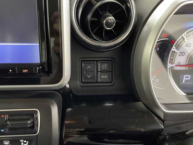 スズキ スペーシア カスタム HYBRID XS ターボ 鹿児島県 2018(平30)年 3.9万km アクティブイエロー/ブラック2トーンルーフ 純正SDナビ/（AM/FM/CD/DVD/Bluetooth）/全方位モニター/ヘッドアップディスプレイ/両側パワースライドドア/ビルトインETC/ドライブレコーダー/オートライト/LEDライト/パドルシフト/シートヒーター【D席】/クルーズコントロール/アイドリングストップ/スマートキー/AAC/横滑り防止装置/衝突被害軽減システム/クリアランスソナー/後部コーナーセンサー/レーンキープアシスト/純正フロアマット/純正アルミホイール