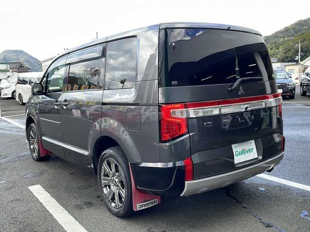 三菱 デリカＤ：５ ジャスパー 京都府 2021(令3)年 6.3万km アイガーグレーM/ダイヤモンドブラックマイカ アルパイン１１インチナビ　後席フリップダウンモニター　マルチアラウンドモニター　レーダークルーズ　両側パワースライドドア　社外ドラレコ　ビルトインＥＴＣ　ＬＥＤヘッドライト　ブラインドスポットモニター