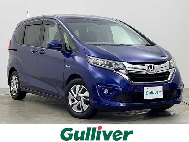 ホンダ フリード＋ ハイブリット G 秋田県 2016(平28)年 10.6万km コバルトブルーパール 4WD/社外SDナビ　/　　CD/DVD/BT/フルセグTV/バックカメラ　/両側パワースライドドア　/クルーズコントロール　/LEDオートライト　/ハーフレザーシート　/純正15インチスチールホイール　/コンフォートビューパッケージ　/フォグランプ/サンシェード/スマートキー　/ビルトインETC