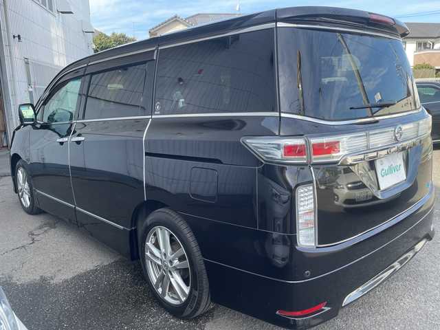 日産 エルグランド 250ハイウェイスター 神奈川県 2011(平23)年 3.7万km 黒 ワンオーナー/プッシュスタート/スマートキー2本/前後だライブレコーダー/ビルトインETC/Bluetooth接続/コーナーセンサー/アラウンドビューモニター/両側パワースライドドア/横滑り防止装置/フリップダウンモニター/オートライト/フォグライト/オットマン/USB端子/電動格納ミラー/AM/FM/地デジTV