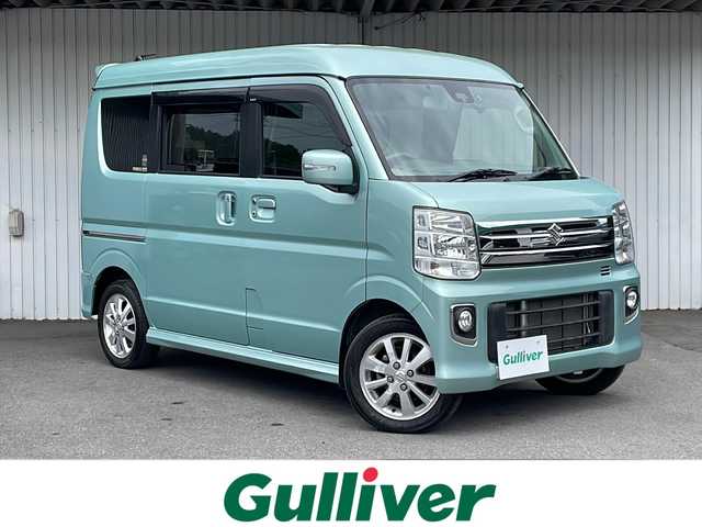 スズキ エブリィ ワゴン PZターボ スペシャル 長野県 2019(令1)年 6.3万km ガーデニングアクアM ４WD/ターボ/レーダーブレーキ /両側パワースライドドア/左側オートステップ/メモリナビフルセグTV/バックカメラ/ETC/ドライブレコーダー/純正１４インチアルミ/シートヒーター /黒レザー調シートカバー/取説/スペアキー