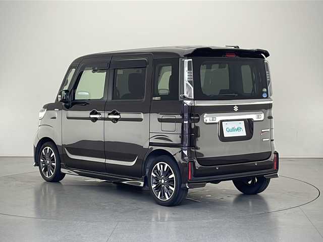 スズキ スペーシア カスタム HYBRID XS ターボ 長野県 2019(令1)年 6.4万km アーバンブラウンパールメタリック スズキセーフティーサポート/純正8インチナビ/フルセグテレビ/DVD/Bluetooth/両側パワースライド/クルーズコントロール/パドルシフト/前方ドライブレコーダー（ナビ連動）/ビルトインETC/前席シートヒーター/リアサーキュレーター/革巻きステアリング/スマートキー/純正15インチAW/フロアマット取扱説明書