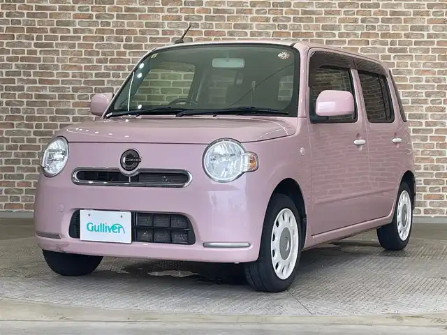 ダイハツ ミラ ココア X SPコーデ スマセレSN 岩手県 2014(平26)年 12.4万km ムースピンクパール ４WD/アイドリングストップ/純正ナビ/バックカメラ/ヘッドライトレベライザー/フロントベンチシート/ドアバイザー/純正フロアマット/14インチスチールホイール