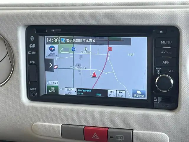 ダイハツ ミラ ココア X SPコーデ スマセレSN 岩手県 2014(平26)年 12.4万km ムースピンクパール ４WD/アイドリングストップ/純正ナビ/バックカメラ/ヘッドライトレベライザー/フロントベンチシート/ドアバイザー/純正フロアマット/14インチスチールホイール