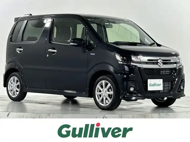 スズキ ワゴンＲ カスタムＺ HYBRID ZX 佐賀県 2024(令6)年 0.3万km ブルーイッシュブラックパール3 禁煙車/登録時2796km/KENWOOD7インチナビ/＜CD/DVD/ワンセグTV/Bluetooth＞/LEDヘッドライト/フォグランプ/ステアリングスイッチ/ETC/デュアルブレーキサポート/衝突被害軽減ブレーキ/レーンキープアシスト/レーダークルーズコントロール/コーナーセンサー/オートハイビーム/純正14インチアルミホイール