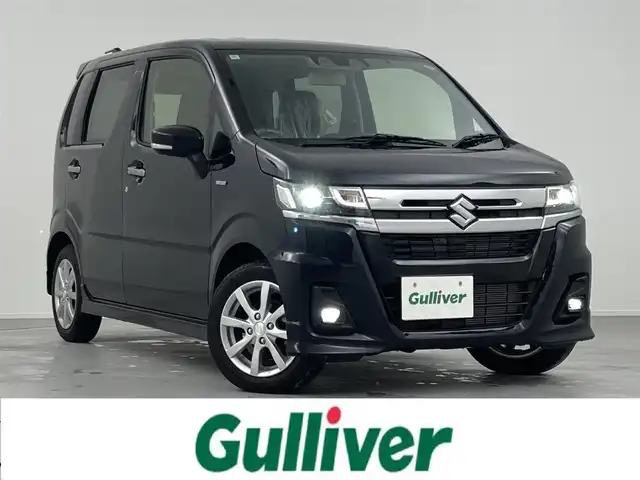 スズキ ワゴンＲ カスタムＺ HYBRID ZX 熊本県 2024(令6)年 0.3万km ブルーイッシュブラックパール3 禁煙車/登録時2796km/KENWOOD7インチナビ/＜CD/DVD/ワンセグTV/Bluetooth＞/LEDヘッドライト/フォグランプ/ステアリングスイッチ/ETC/デュアルブレーキサポート/衝突被害軽減ブレーキ/レーンキープアシスト/レーダークルーズコントロール/コーナーセンサー/オートハイビーム/純正14インチアルミホイール
