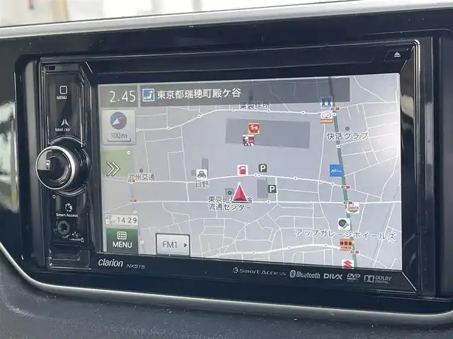 ダイハツ ムーヴ カスタム RS ハイパー SAⅡ 東京都 2015(平27)年 2.5万km パールホワイトⅢ ターボ/社外ナビ【NX515】/CD・DVD・Bluetooth・iPod・FM・AM/衝突軽減ブレーキ/横滑り防止機能/スマートキー/プッシュスタート/LEDヘッドライト/フォグライト/純正15インチアルミホイール/社外バイザー