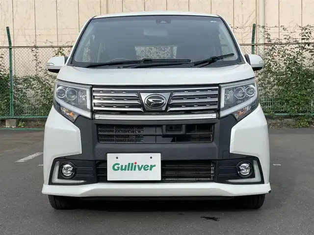 ダイハツ ムーヴ カスタム RS ハイパー SAⅡ 東京都 2015(平27)年 2.5万km パールホワイトⅢ ターボ/社外ナビ【NX515】/CD・DVD・Bluetooth・iPod・FM・AM/衝突軽減ブレーキ/横滑り防止機能/スマートキー/プッシュスタート/LEDヘッドライト/フォグライト/純正15インチアルミホイール/社外バイザー