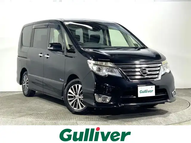 日産 セレナ ハイウェイS S HV Aセーフ 大阪府 2014(平26)年 6.7万km ダイヤモンドブラック 純正ナビ(フルセグ/DVD再生/Bluetooth) 360カメラ ETC 両側パワースライドドア 衝突軽減 クルコン クリアランスソナー レーンアシスト リアオートエアコン オートライト 禁煙車