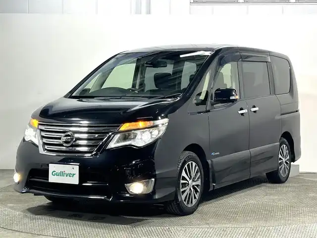 日産 セレナ ハイウェイS S HV Aセーフ 大阪府 2014(平26)年 6.7万km ダイヤモンドブラック 純正ナビ(フルセグ/DVD再生/Bluetooth) 360カメラ ETC 両側パワースライドドア 衝突軽減 クルコン クリアランスソナー レーンアシスト リアオートエアコン オートライト 禁煙車