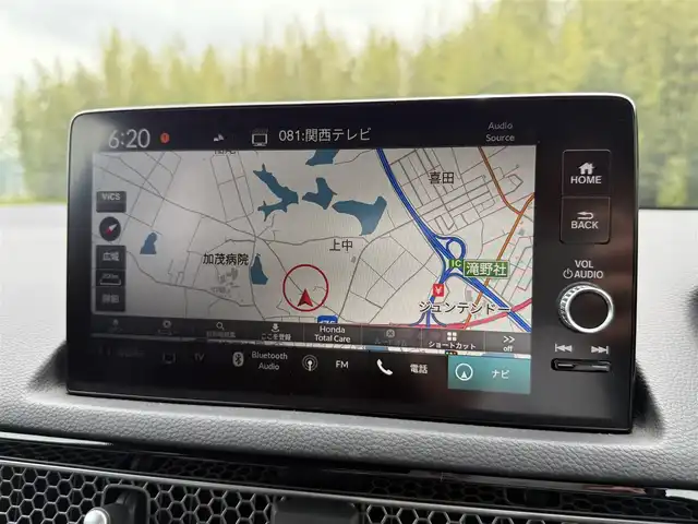 ホンダ シビック EX 兵庫県 2022(令4)年 2.6万km プレミアムクリスタルブルークリスタル 純正OPテールゲートスポイラー/純正ナビ/フルセグTV/前2席パワーシート/BOSEサウンド/ワイヤレス充電/LEDヘッドライト/LEDフォグ/スマートキー/ハーフレザーシート