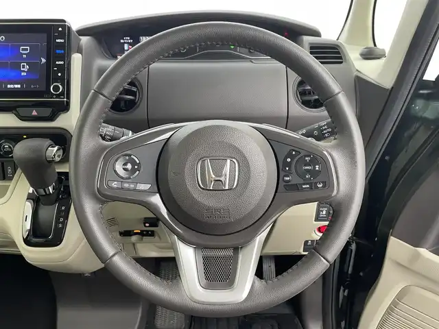 ホンダ Ｎ ＢＯＸ G EX ターボ ホンダセンシング 宮城県 2020(令2)年 5.9万km ブリティッシュグリーンP 純正８型ナビ　/両側パワースライドドア　/助手席スーパースライドシート　/アダプティブクルーズコントロール　/衝突被害軽減ブレーキ　/路外逸脱抑制機能　/オートハイビーム　/誤発進抑制機能/後方誤発進抑制機能/シートヒーター　/ＬＥＤヘッドライト　/充電用USBジャック（急速充電対応タイプ2個付）/禁煙