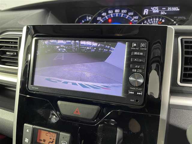 ダイハツ タント カスタム RS 大阪府 2015(平27)年 3.6万km ブラックマイカメタリック 純正ナビ(フルセグ/DVD再生/CD再生) バックカメラ 両側パワースライドドア アイドリングストップ オートライト スマートキー プッシュスタート オートエアコン