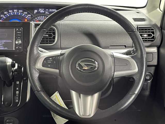 ダイハツ タント カスタム RS 大阪府 2015(平27)年 3.6万km ブラックマイカメタリック 純正ナビ(フルセグ/DVD再生/CD再生) バックカメラ 両側パワースライドドア アイドリングストップ オートライト スマートキー プッシュスタート オートエアコン