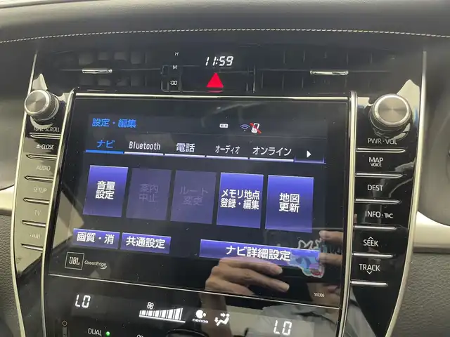 トヨタ ハリアー プログレス 滋賀県 2018(平30)年 4.8万km ブラック 純正9型ナビ/・Bluetooth/CD/DVD/ブルーレイ/フルセグ/全方位カメラ/ハーフレザーシート/パワーシート/3眼LEDライト/追従クルーズコントロール/MTモード付AT/前後ソナー/パワーリアゲート/電子パーキング/ドライブレコーダー/スマートキー/ETC