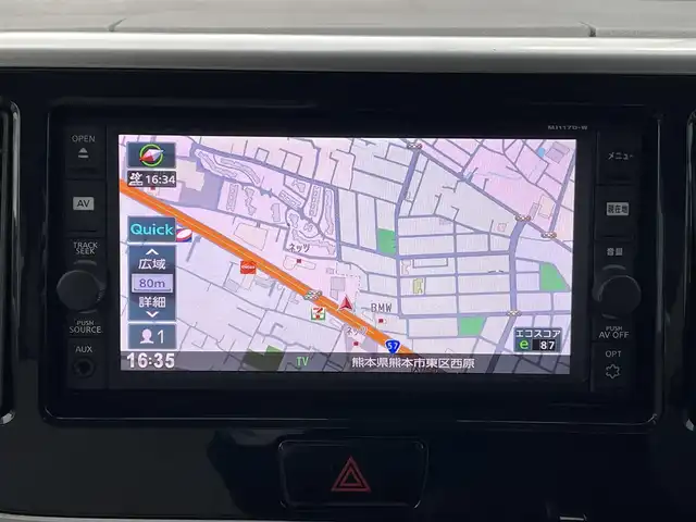 日産 デイズ ルークス X 熊本県 2018(平30)年 7.5万km アイスブルー 衝突軽減ブレーキ/プッシュスタート/純正ナビ/（CD・フルセグTV・BTオーディオ・SD）/アラウンドビューモニター/ETC/片側パワースライドドア/横滑り防止装置/純正フロアマット/純正ドアバイザー/新車保証書/取扱説明書/スマートスペアキー×1本