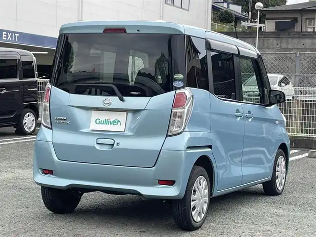 日産 デイズ ルークス X 熊本県 2018(平30)年 7.5万km アイスブルー 衝突軽減ブレーキ/プッシュスタート/純正ナビ/（CD・フルセグTV・BTオーディオ・SD）/アラウンドビューモニター/ETC/片側パワースライドドア/横滑り防止装置/純正フロアマット/純正ドアバイザー/新車保証書/取扱説明書/スマートスペアキー×1本