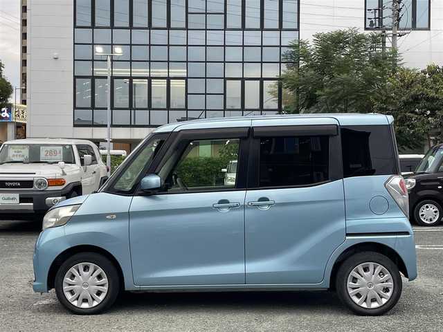 日産 デイズ ルークス X 熊本県 2018(平30)年 7.5万km アイスブルー 衝突軽減ブレーキ/プッシュスタート/純正ナビ/（CD・フルセグTV・BTオーディオ・SD）/アラウンドビューモニター/ETC/片側パワースライドドア/横滑り防止装置/純正フロアマット/純正ドアバイザー/新車保証書/取扱説明書/スマートスペアキー×1本