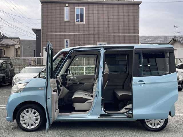 日産 デイズ ルークス X 熊本県 2018(平30)年 7.5万km アイスブルー 衝突軽減ブレーキ/プッシュスタート/純正ナビ/（CD・フルセグTV・BTオーディオ・SD）/アラウンドビューモニター/ETC/片側パワースライドドア/横滑り防止装置/純正フロアマット/純正ドアバイザー/新車保証書/取扱説明書/スマートスペアキー×1本