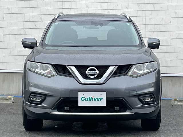 日産 エクストレイル ハイブリッド 20X エマージェンシーブレーキ 山形県 2015(平27)年 8.2万km ダークメタルグレー エマージェンシーブレーキ/車線逸脱警報/後側方車両検知警報/横滑り防止装置/純正SDナビ/（フルセグ/CD/BT/AUX/USB）/全周囲カメラ/サンルーフ/ハーフレザー/撥水シート/シートヒーター/ミラーヒーター/コーナーセンサー/ダウンヒルアシストコントロール/スマートキー×2/17インチ純正アルミホイール/プッシュスタート