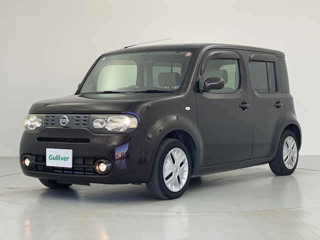 日産 キューブ 15X Vセレクション 愛知県 2014(平26)年 8.5万km ビターショコラ 純正ナビ/・Bluetooth/・CD/DVD/・ワンセグテレビ/ETC/スマートキー/電動格納ミラー/スタッドレスタイヤ