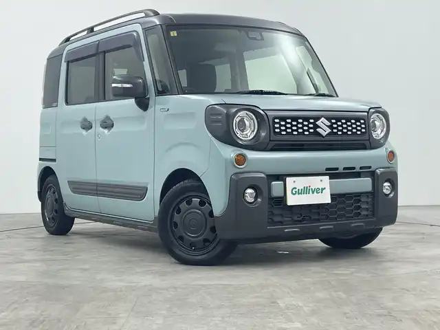 スズキ スペーシア ギア HYBRID XZ 三重県 2019(平31)年 2万km オフブルーメタリック/ガンメタリック2トーンルーフ 社外ナビ/（Bluetooth/フルセグTV/iPod)　/衝突軽減ブレーキ　/車線逸脱システム/両側電動スライドドア　/シートヒーター　/ＬＥＤヘッドライト　/ＥＴＣ　/パーキングセンサー　/オートハイビーム　/ルーフレール