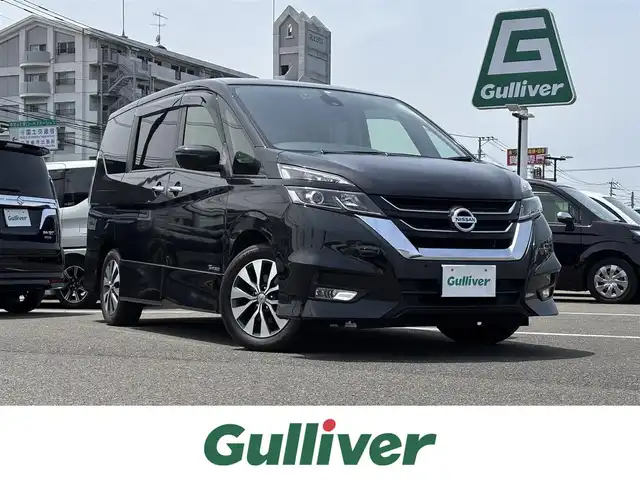 日産 セレナ ハイウェイスター プロパイロットED 大分県 2017(平29)年 8.2万km ダイヤモンドブラック ・純正ナビ(CD.DVD.SD.BT)/・バックカメラ/・プロパイロット/・フルセグテレビ/・Fダウンモニター/・エマージェンシーブレーキ/・コーナーセンサー/・両側パワースライドドア/・ETC/・ドライブレコーダー/・オートホールド/・ステアリングリモコン