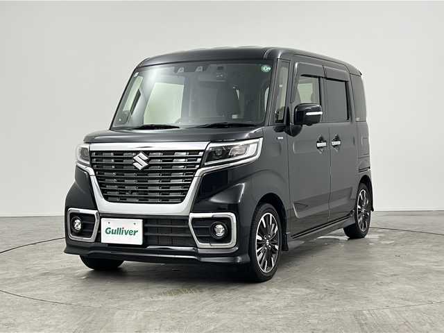 スズキ スペーシア カスタム HYBRID XS 三重県 2021(令3)年 2.6万km ブルーイッシュブラックパール3 禁煙車/社外8インチナビ/CD/DVD/SD/BT/フルセグTV/全方位カメラ/衝突被害軽減ブレーキ/両側パワースライドドア/レーダークルーズコンロトール/コーナーセンサー（後）/ヘッドアップディスプレイ/スリムサーキュレーター/シートヒーター/オートハイビーム/ドライブレコーダー（前後）