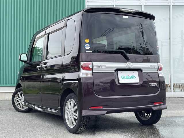 ダイハツ タント カスタム X リミテッド 福岡県 2010(平22)年 10.6万km ミスティックレッドクリスタルメタリック 盗難防止装置/ドラレコ/ポータブルナビ/ワンセグTV/CD/ETC/社外フロアマット/純正AW/LEDライト/エアバック/片側パワーウィンドウ