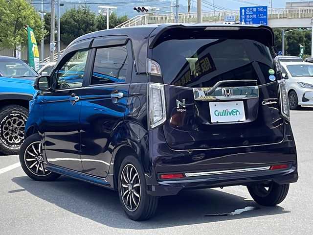 ホンダ Ｎ ＷＧＮ カスタム G Lパッケージ 長野県 2016(平28)年 3.1万km プレミアムベルベットパープル・パール あんしんパッケージ/・シティブレーキアクティブシステム/・前席用サイドエアバック/・サイドカーテンエアバック/社外メモリナビ/(CD/FM/AM/ワンセグTV)/バックカメラ/純正14インチアルミホイール/革巻きステアリング/クルーズコントロール/ステアリングスイッチ/社外ドラレコ（F・R）/ハーフレザーシート/LEDヘッドライト/ビルトインETC/オートライト/スマートキー/プッシュスタート/純正フロアマット/電動格納ミラー/ドアバイザー