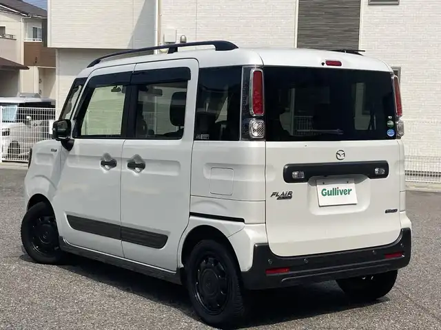 マツダ フレアワゴンタフスタイル ハイブリッドXT 兵庫県 2019(令1)年 5.9万km ピュアホワイトP 8インチメモリーナビ/フルセグTV/CD/DVD/Bluetooth/SD/FM/AM/全方位モニター/ビルトインETC/衝突被害軽減ブレーキ/車線逸脱警報/ヘッドアップディスプレイ/クルーズコントロール/パドルシフト/LEDヘッドライト/フォグランプ/オートライト/D/N シートヒーター/パドルシフト/リア クリアランスソナー/ドアバイザー/フロアマット/ISOFIX/スペアキー1本/新車時保証書/取扱説明書