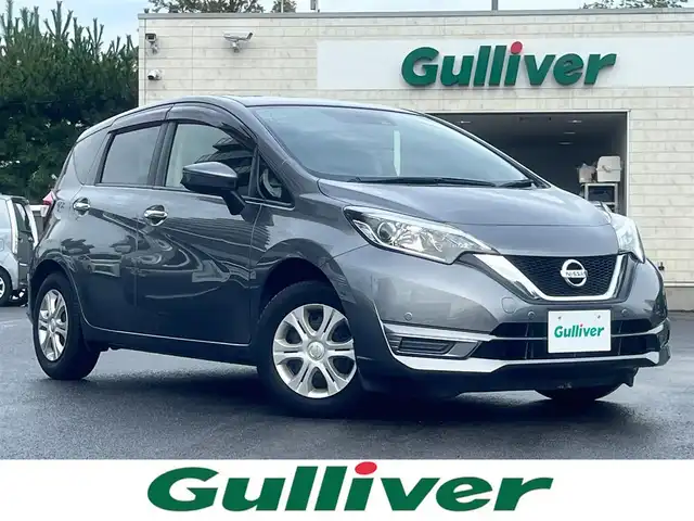 日産 ノート X Vセレクション 島根県 2020(令2)年 3.5万km ダークメタルグレー 純正メモリナビ　/フルセグTV　/Bluetooth接続　/ETC/衝突軽減ブレーキ/レーンキープアシスト　/アイドリングストップ　/前後コーナーセンサー　/オートライト/プッシュスター　/スマートキー　/純正フロアマット